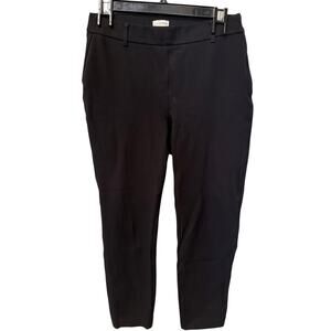 J. Crew Black Ponte Pants Women's Size 4 Viscose Minimalist Staple Chic Classic